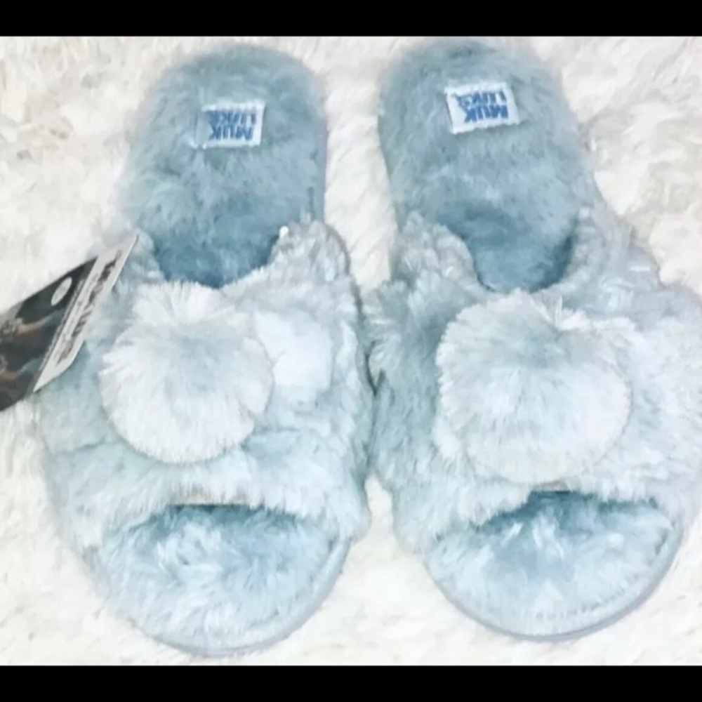Muk Luks Light blue Bardot Slipper Size slide large